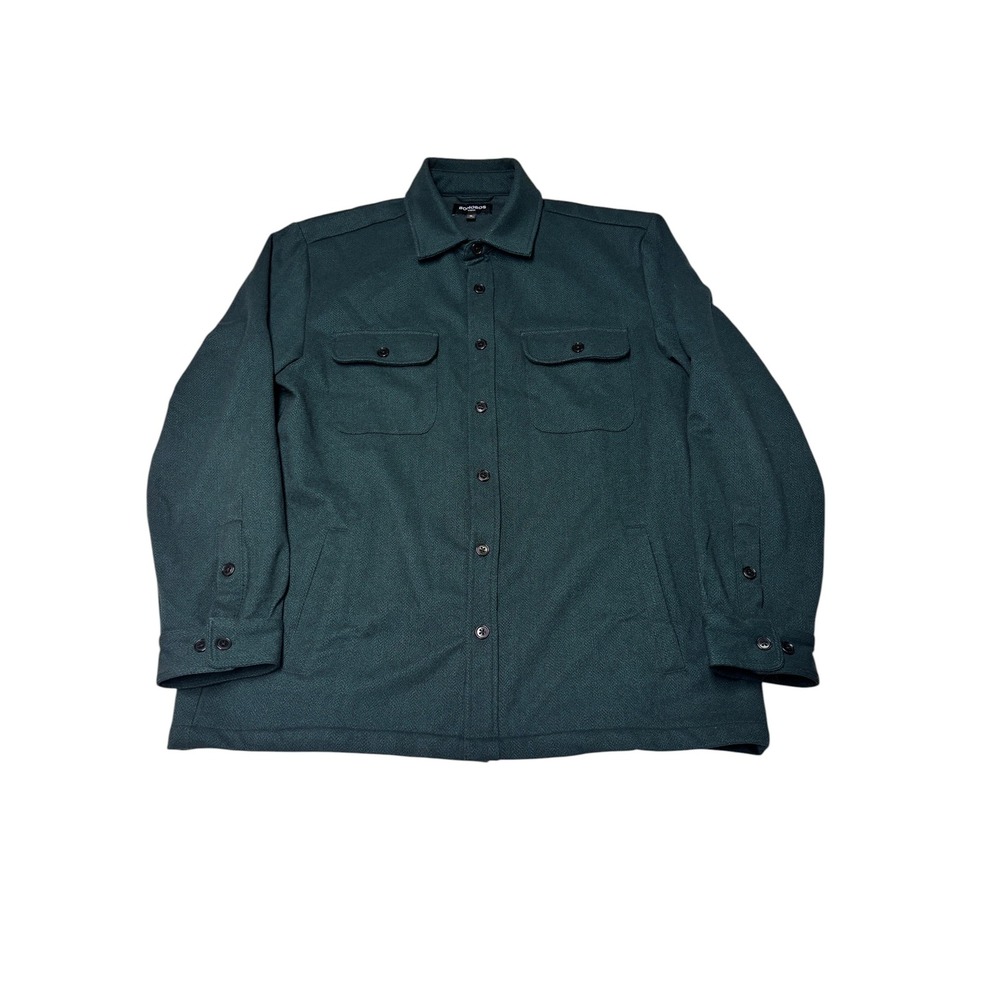 Bonobos Mens Stretch Supersoft Fleece Shacket‎ Forest Green XL BSH10809N